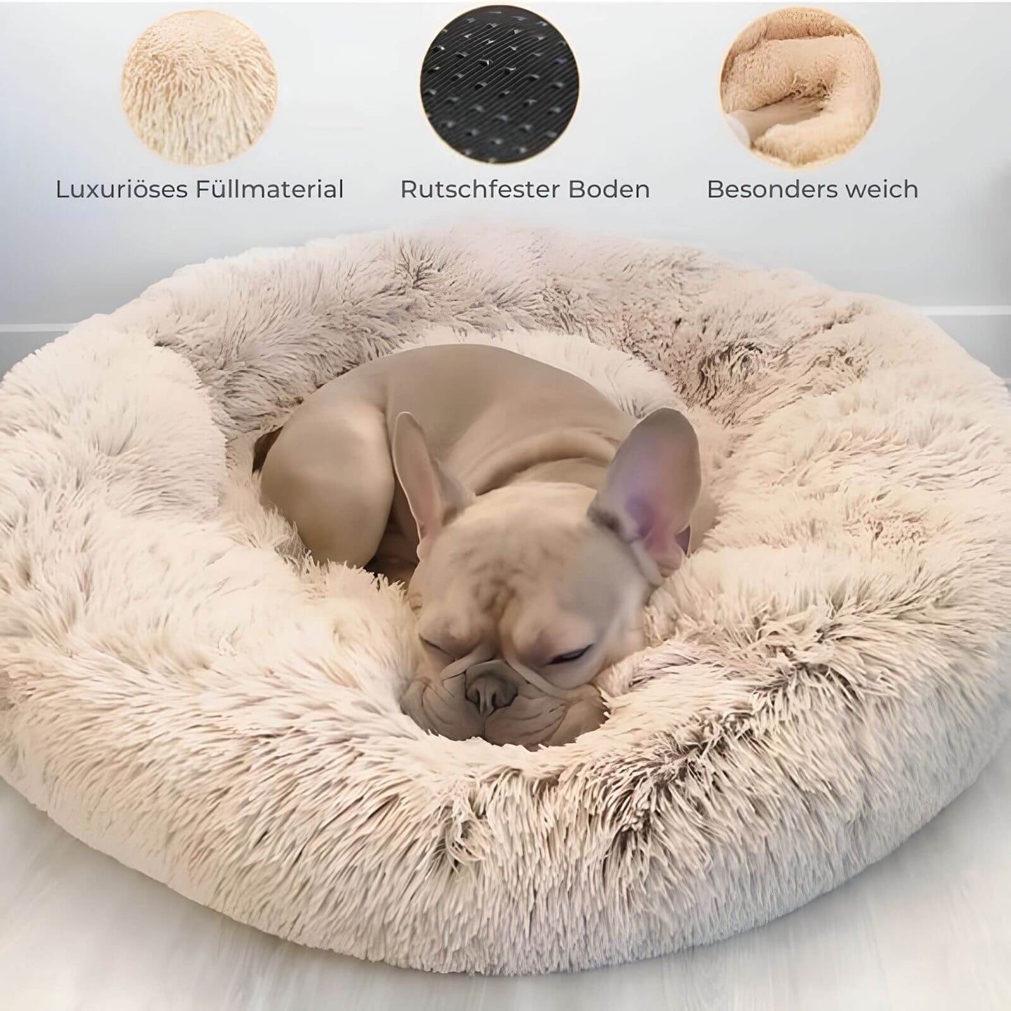 Kuschel-Hundebett - Weiches, beruhigendes Bett