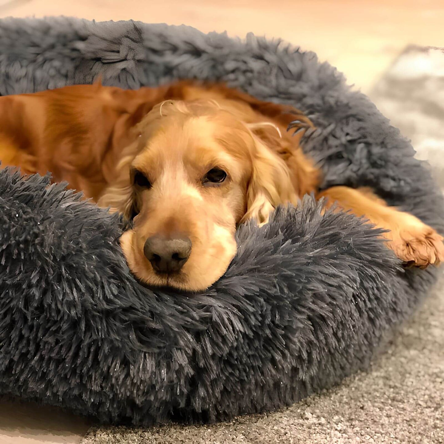 Kuschel-Hundebett - Weiches, beruhigendes Bett