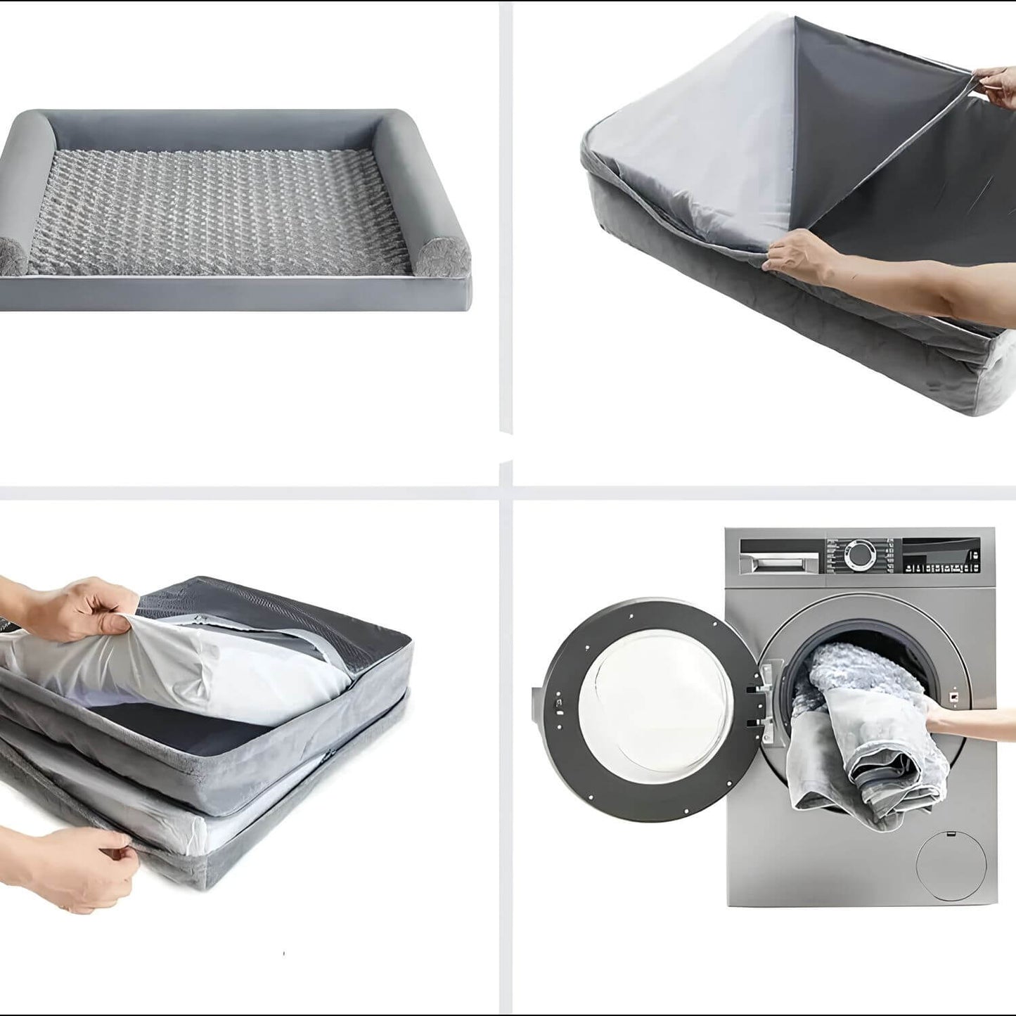 Sam Orthopädisches Wasserdichtes Hundebett - Grau