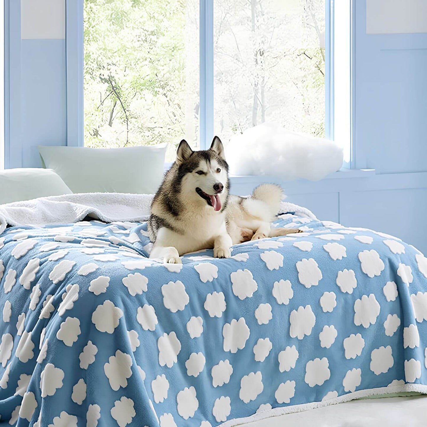 Wasserdichte Sherpa Hundedecke - Multifunktionale, weiche Decke