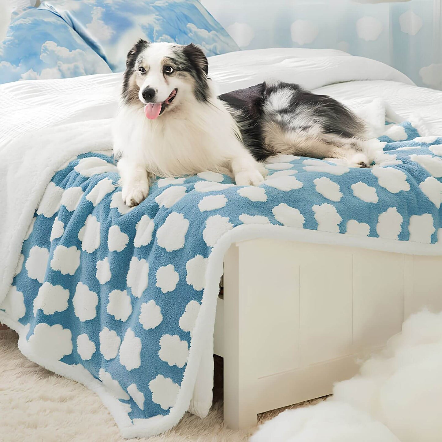 Wasserdichte Sherpa Hundedecke - Multifunktionale, weiche Decke