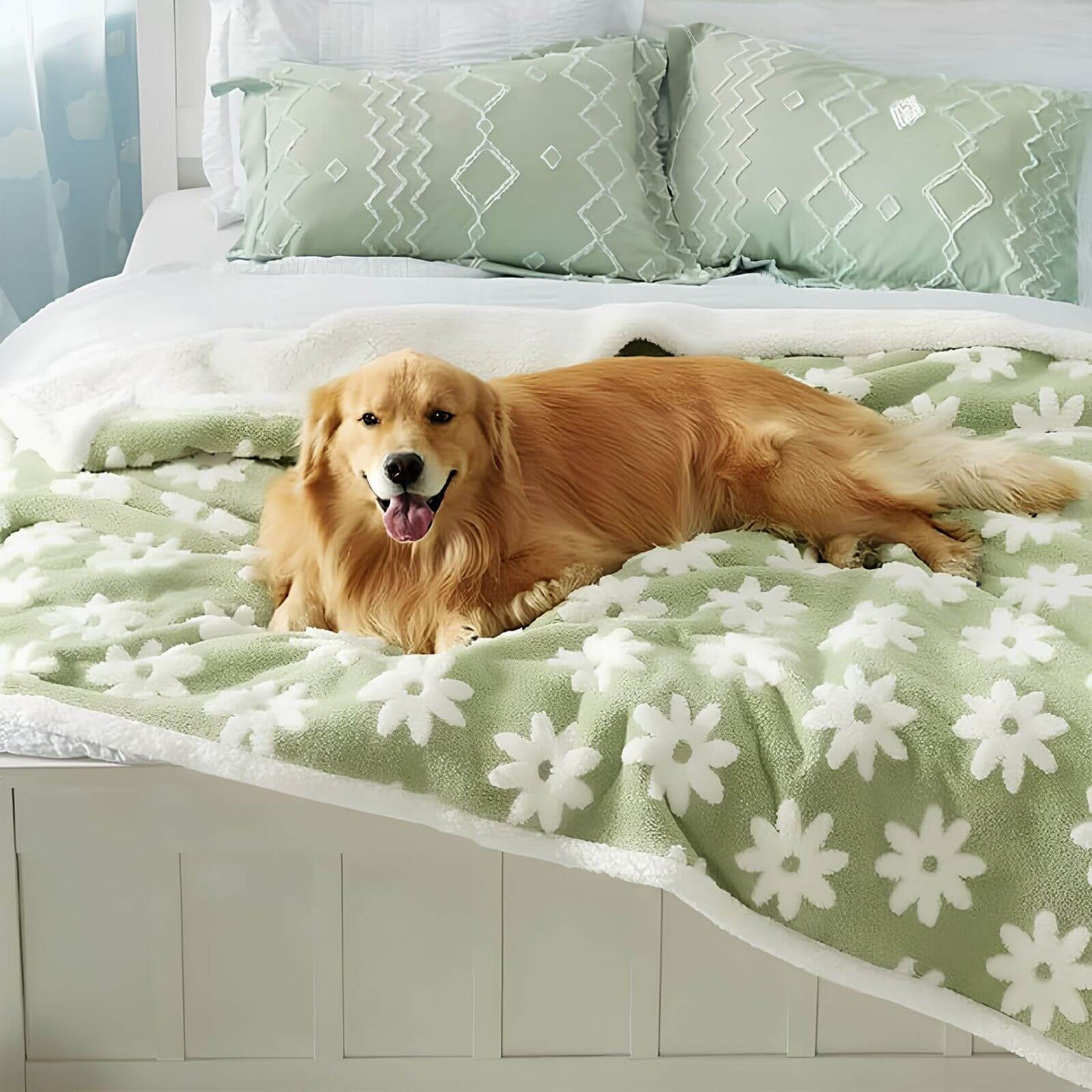 Wasserdichte Sherpa Hundedecke - Multifunktionale, weiche Decke