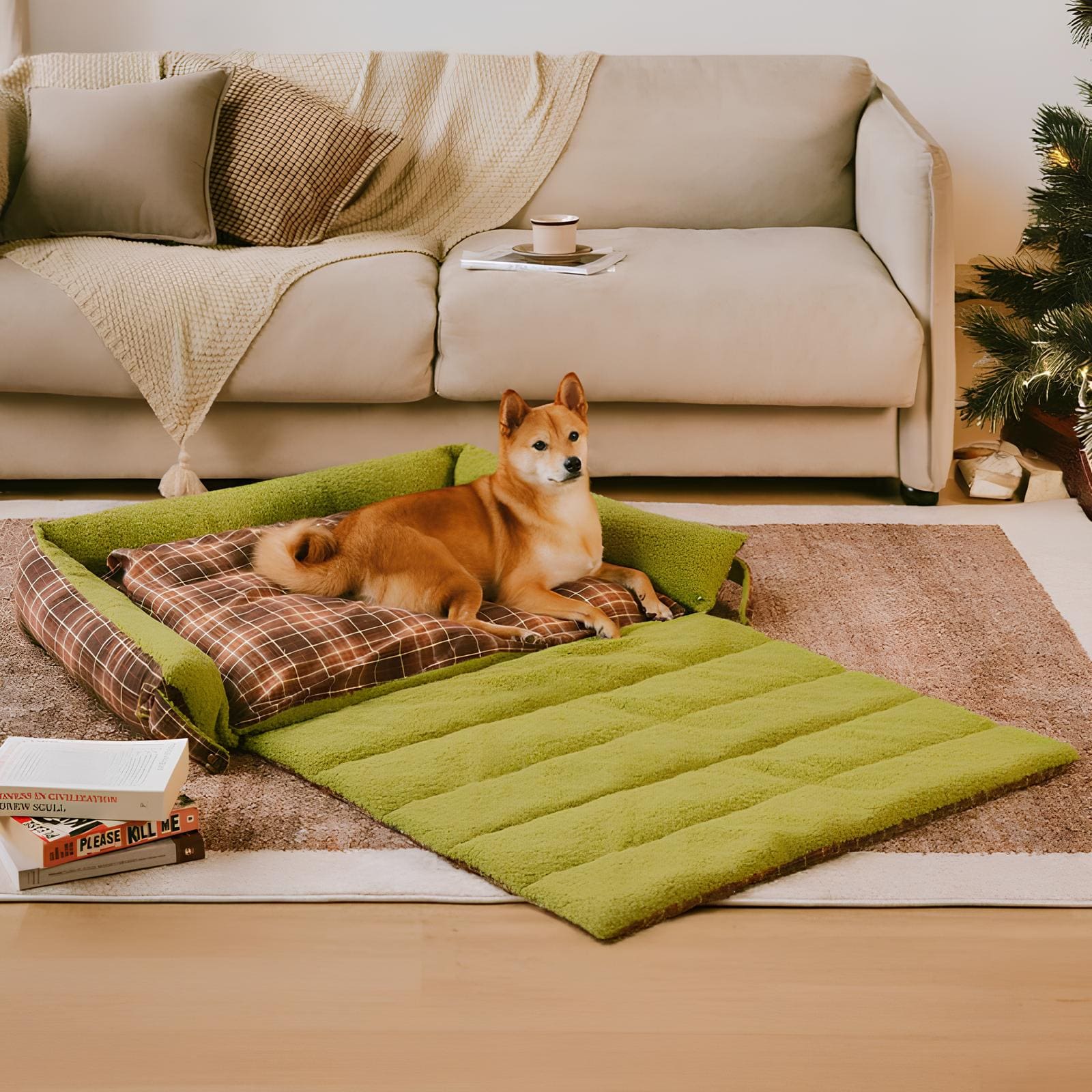 avocuddle-hundebett-faltbares-waschbares-tartan-deckenbett-happyhunde