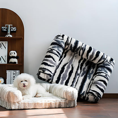 chiczebra-orthopädisches-hundebett-waschbar-memory-schaum-zebra-design-HappyHunde