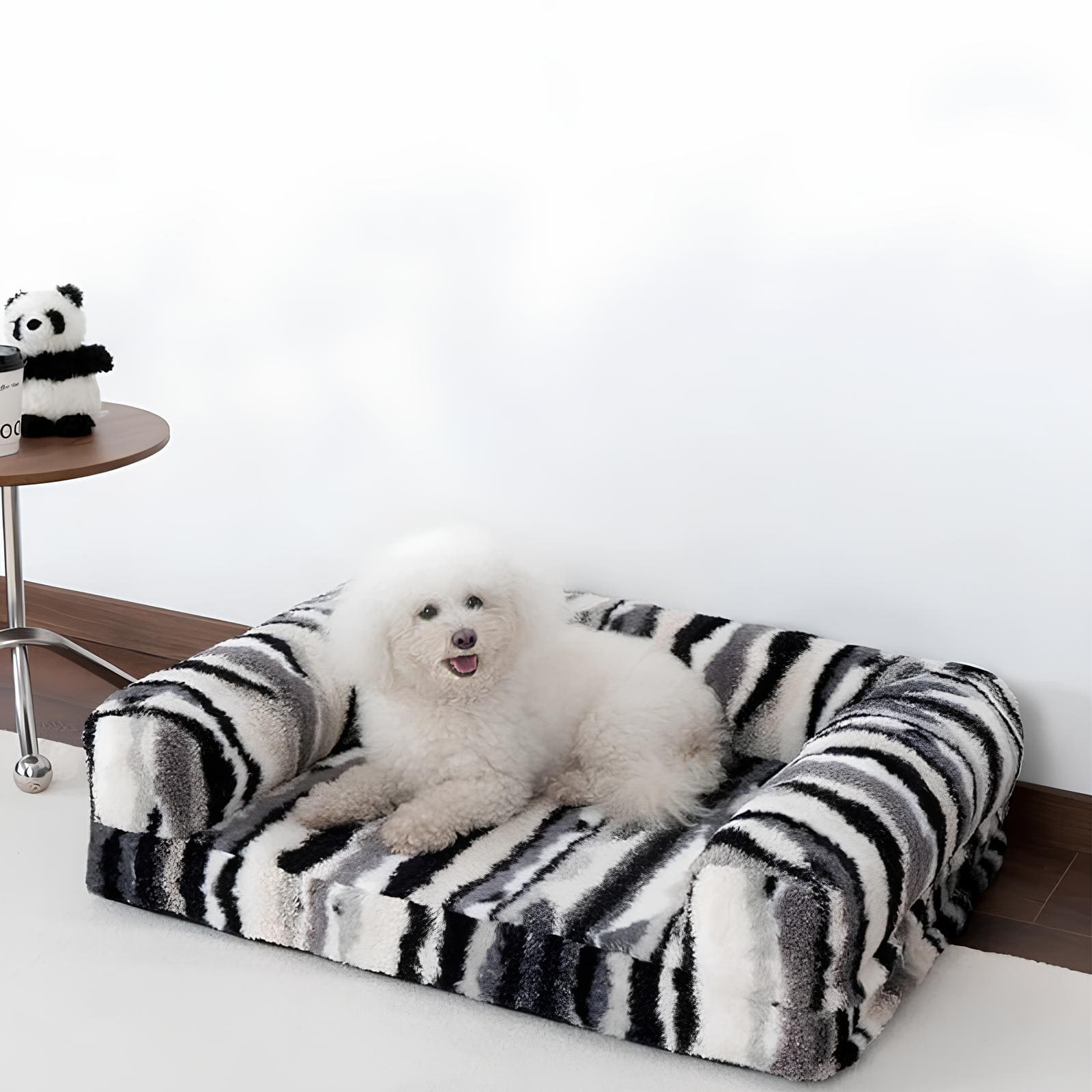 chiczebra-orthopädisches-hundebett-waschbar-memory-schaum-zebra-design-HappyHunde