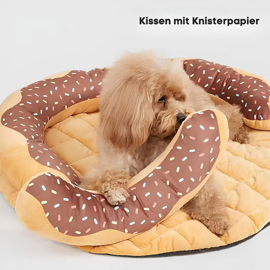 donutschlaf-waschbares-hundebett-quietscherkissen-plüsch-comfort-schlafplatz-HappyHunde