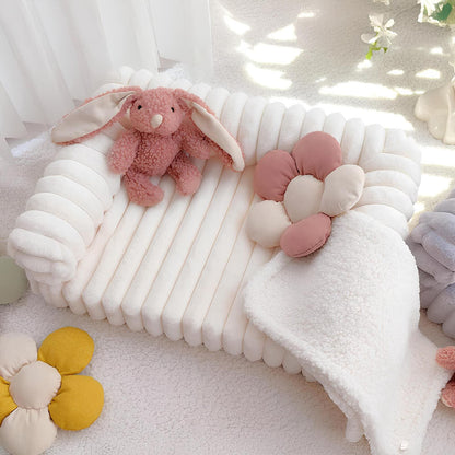 fluffbett-orthopaedisches-hundebett-flauschig-creme-grau-rosa-happyhunde