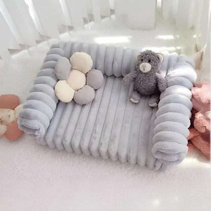 fluffbett-orthopaedisches-hundebett-flauschig-creme-grau-rosa-happyhunde