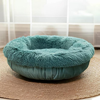 fluffynest-rundes-kuschelbett-fuer-hunde-flauschig-komfortable-sicherheit-happyhunde