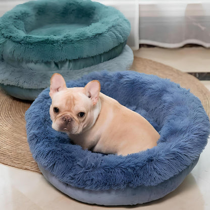 fluffynest-rundes-kuschelbett-fuer-hunde-flauschig-komfortable-sicherheit-happyhunde