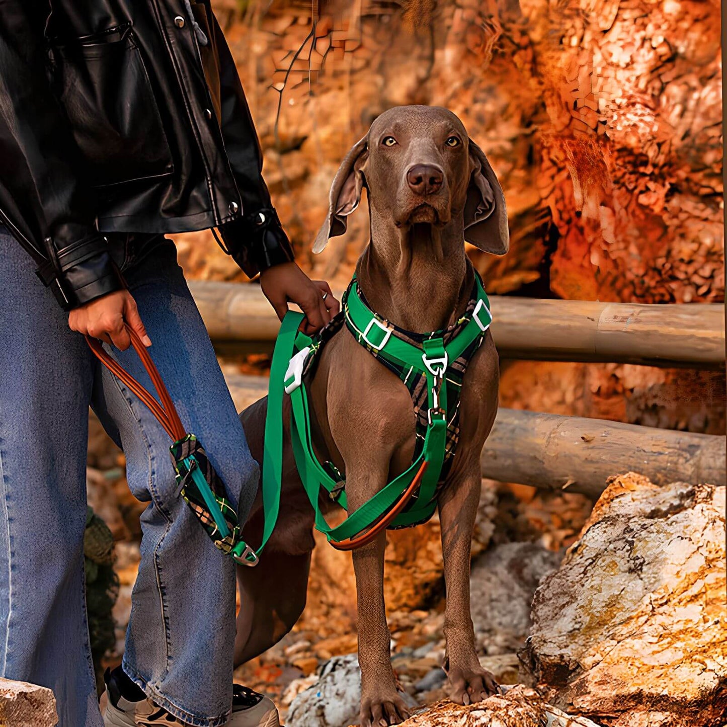 Anti-Zug Hundegeschirr - Sicheres Geh-Set mit Tasche