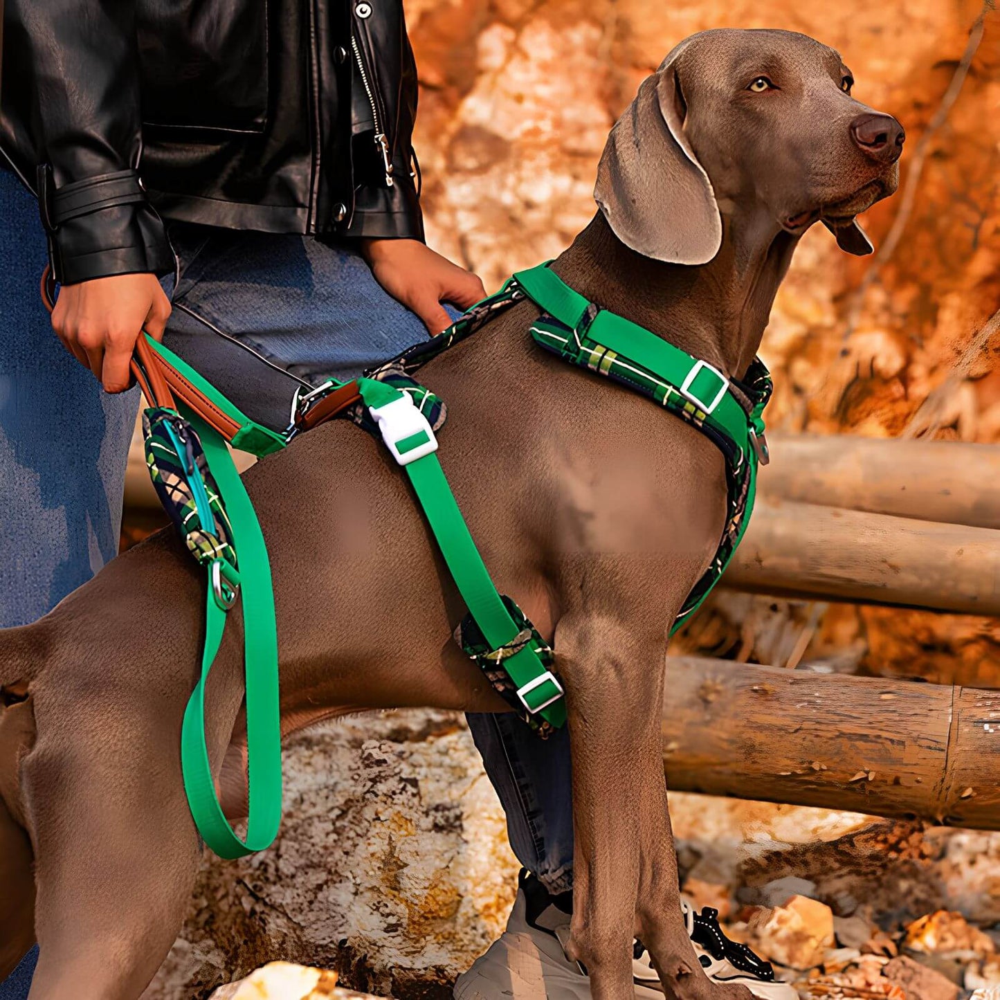 Anti-Zug Hundegeschirr - Sicheres Geh-Set mit Tasche