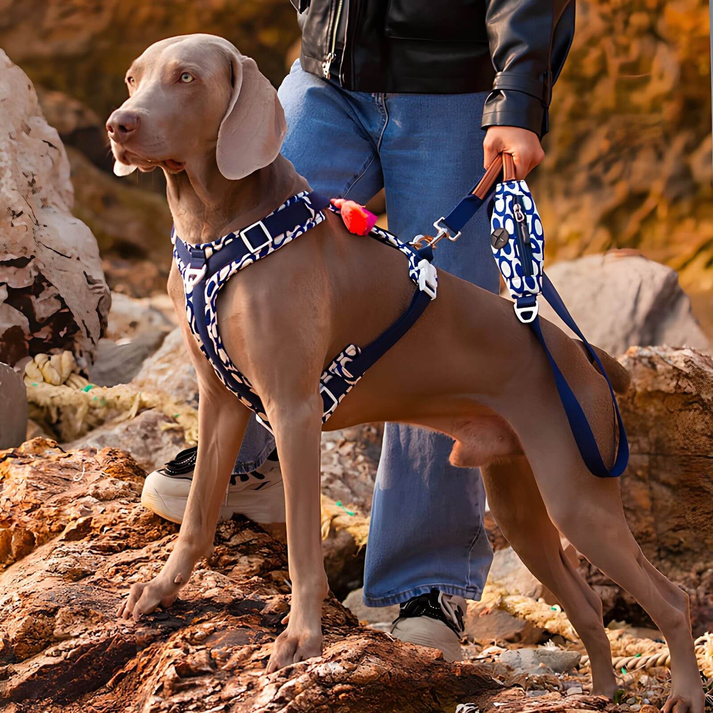 Anti-Zug Hundegeschirr - Sicheres Geh-Set mit Tasche