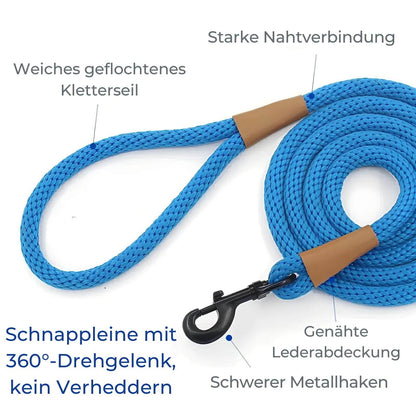 Geflochtene Hundeleine aus Nylon - Robuste Leine für Spaziergänge und Training