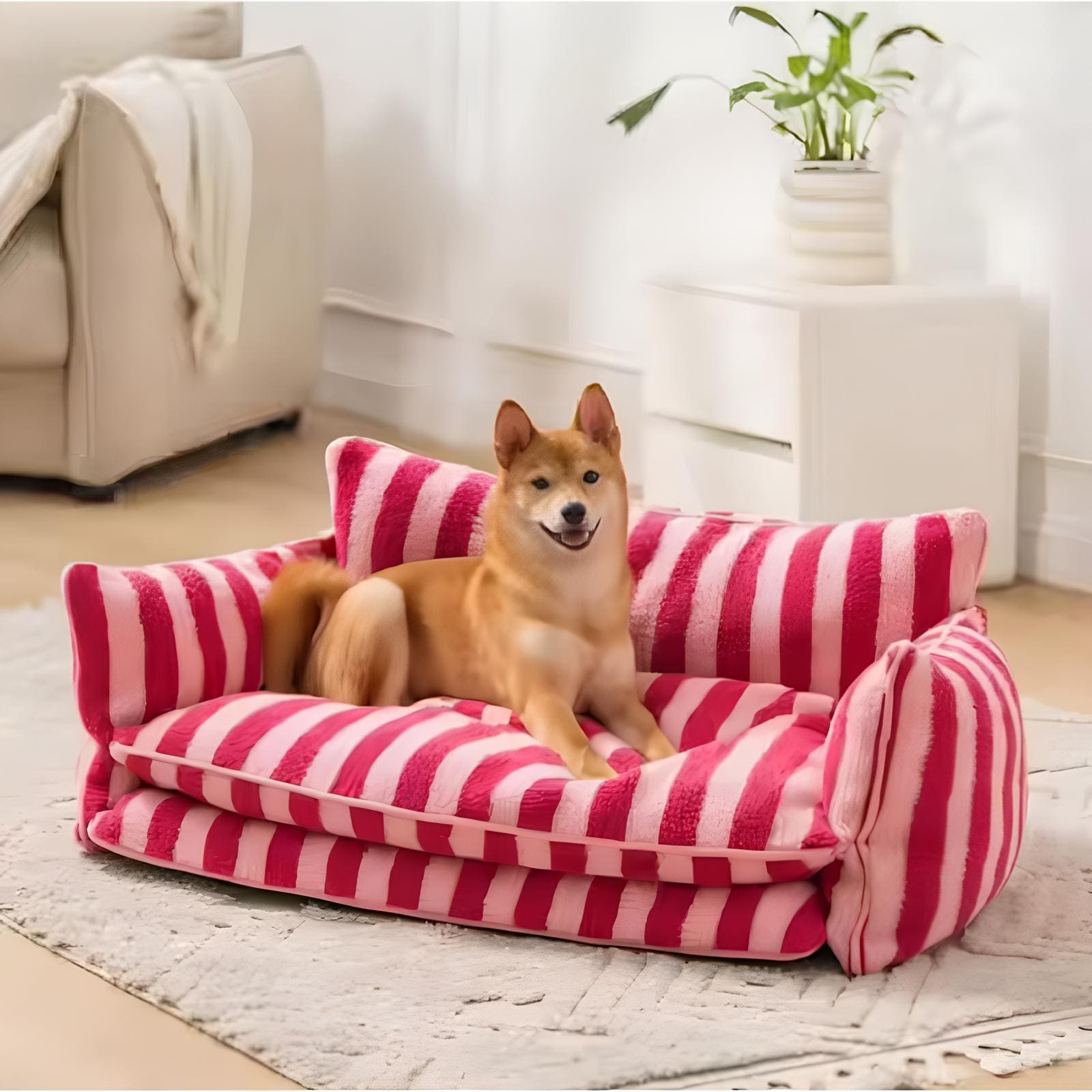 happyhunde-hundesofa-abnehmbares-hundesofa-grau-braun-pink-blau-luxuriöses-bett-für-kleine-und-mittlere-hunde