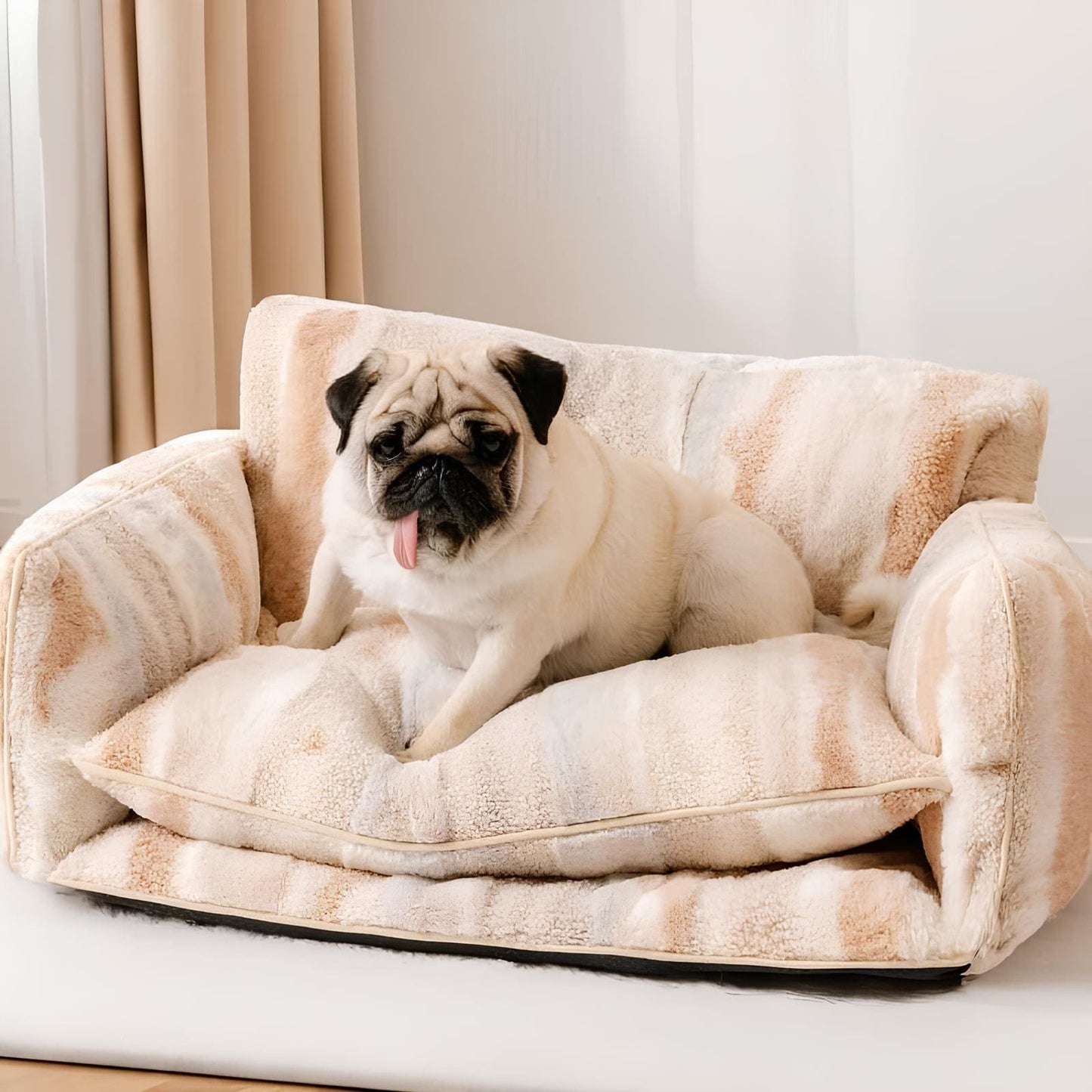 happyhunde-hundesofa-abnehmbares-hundesofa-grau-braun-pink-blau-luxuriöses-bett-für-kleine-und-mittlere-hunde