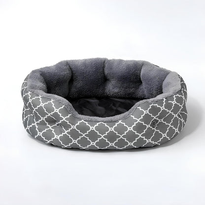 luxury-hundebett-komfortable-oase-happyhunde-grau-beige-klein-mittel-gross