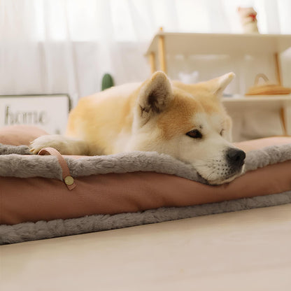 luxushund-retro-hundebett-mit-kissen-komfortables-hundeschlafplatz-pflegeleicht-leder-design-happyhunde