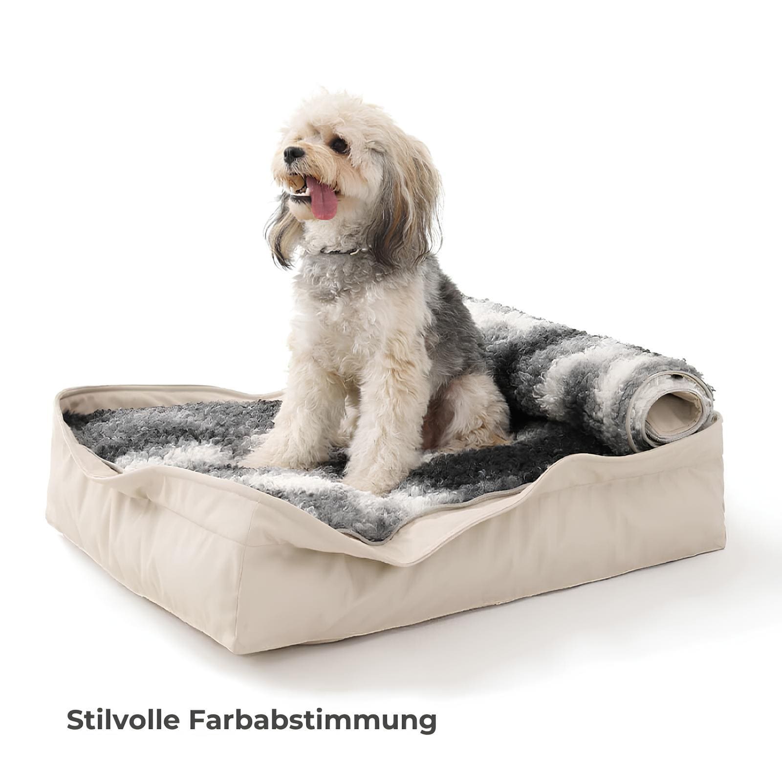 multifunktionales-hundebett-kunstlammwolle-hundehöhle-hundebett-waschbar-happyhunde