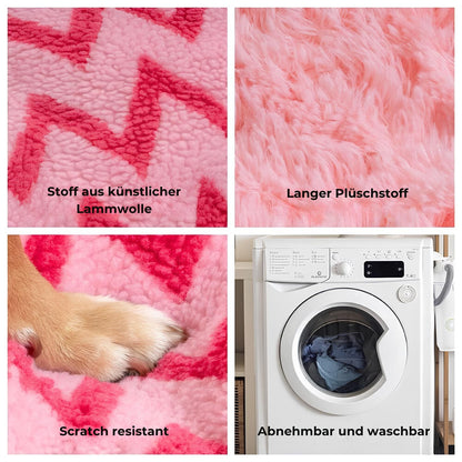 plüsch-hundebett-chevron-stil-komfort-kuschelig-waschbar-geborgenheit-happyhunde