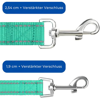 Reflektierende Hundeleine - Nylonleine mit gepolstertem Griff