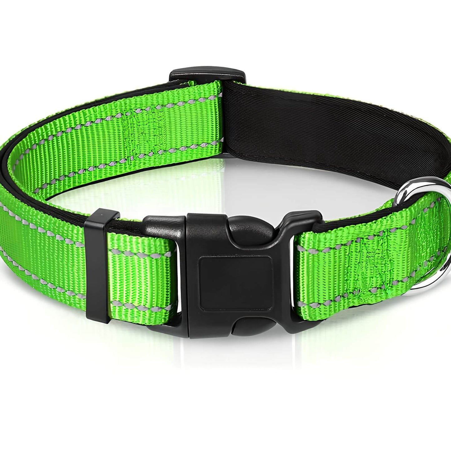 Reflektierendes Hundehalsband - Verstellbares Sicherheits-Nylonhalsband