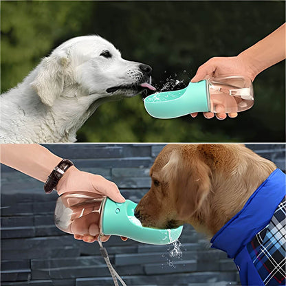 Tragbare Hunde-Wasserflasche - Auslaufsichere Trinkflasche für unterwegs