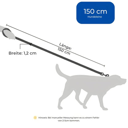 Verstellbare Hundeleine aus Leder - Geflochtene Leine für mittlere und große Hunde