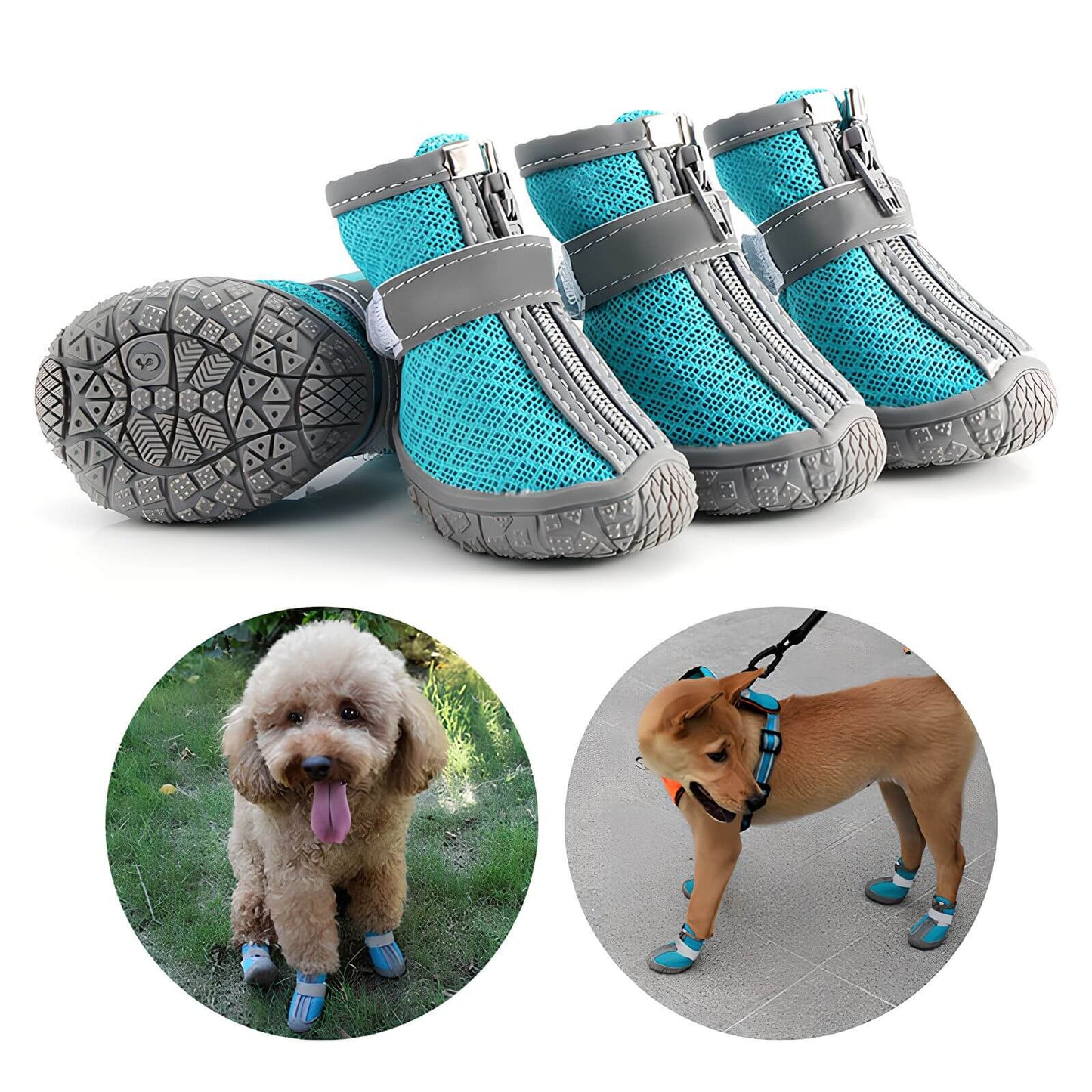 Wanderschuhe für kleine Hunde - Atmungsaktive, rutschfeste Outdoor-Schuhe