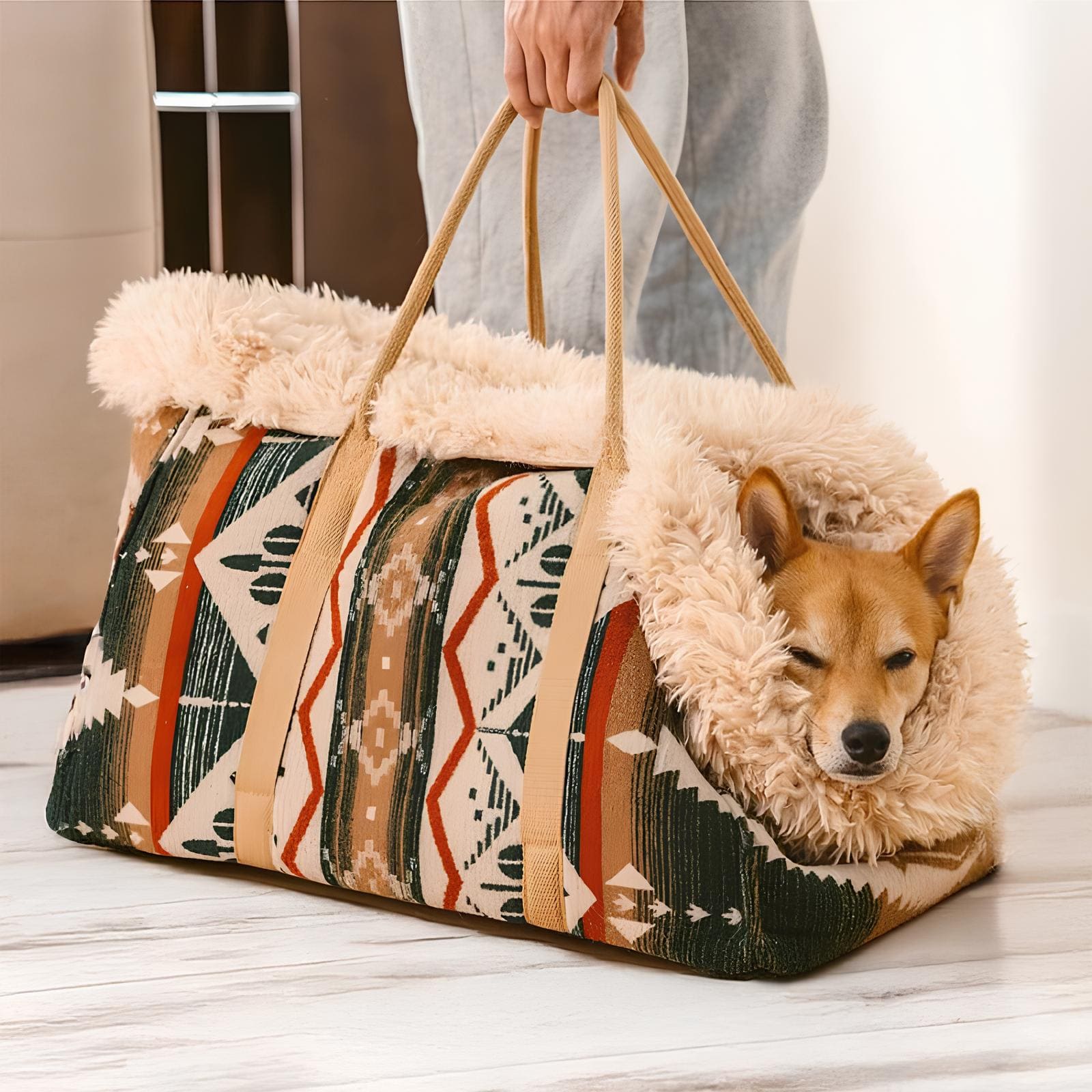 wondernap-all-in-one-hundeschlafsack-boho-tragetasche-fuer-alle-jahreszeiten-happyhunde