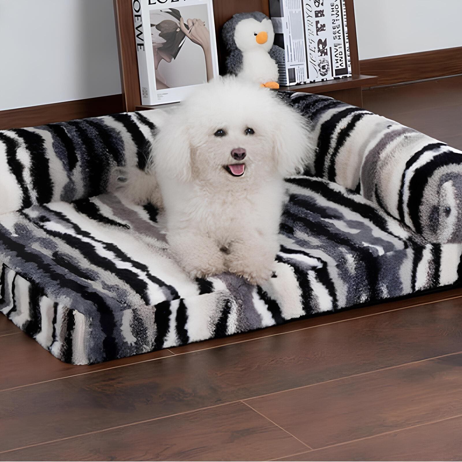 zebra-pattern-orthopaedisches-waschbares-hundebett-zebra-muster-happyhunde