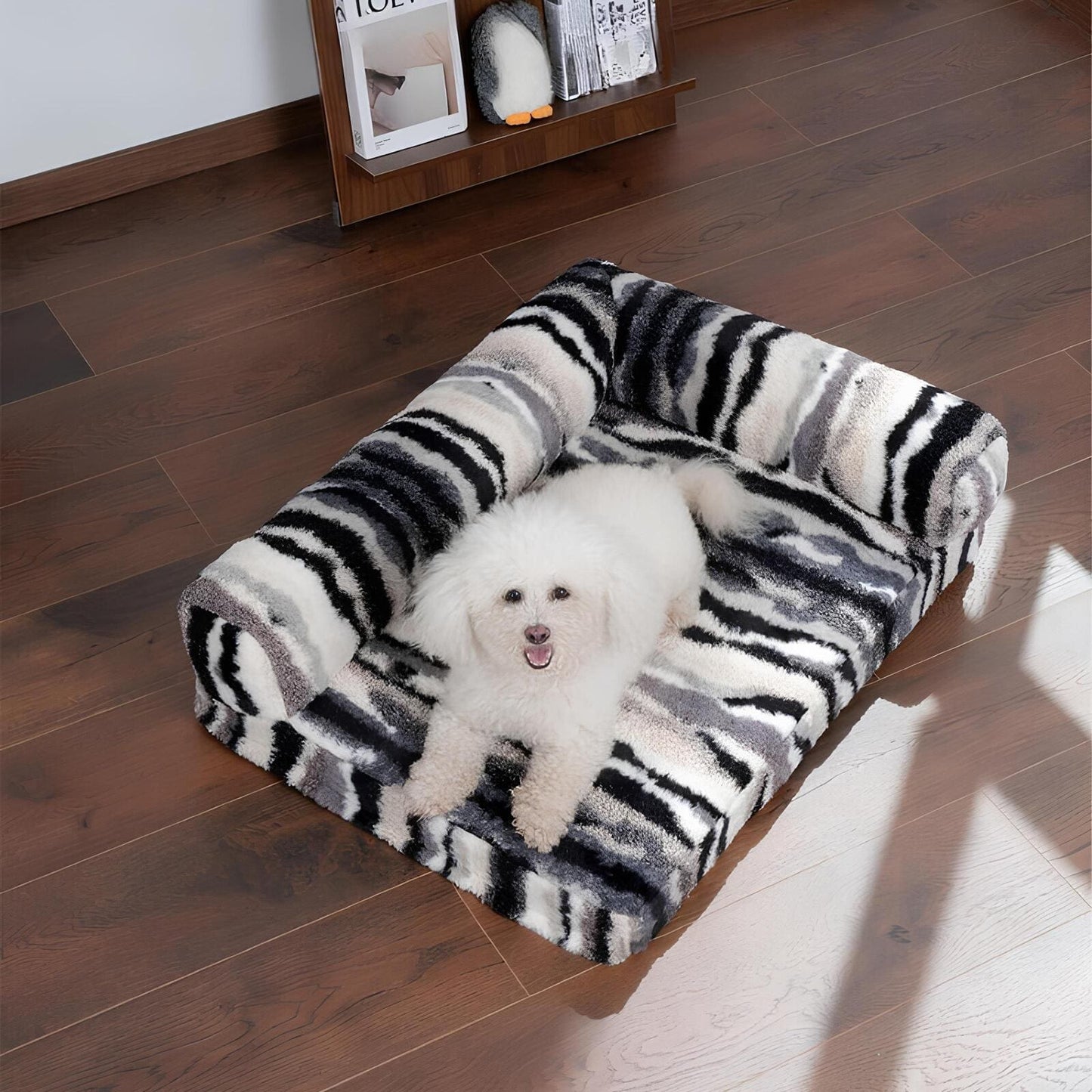 zebra-pattern-orthopaedisches-waschbares-hundebett-zebra-muster-happyhunde